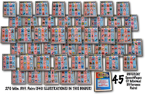 45 PAGES! Min Dif Word-Pair BINDER BUNDLE